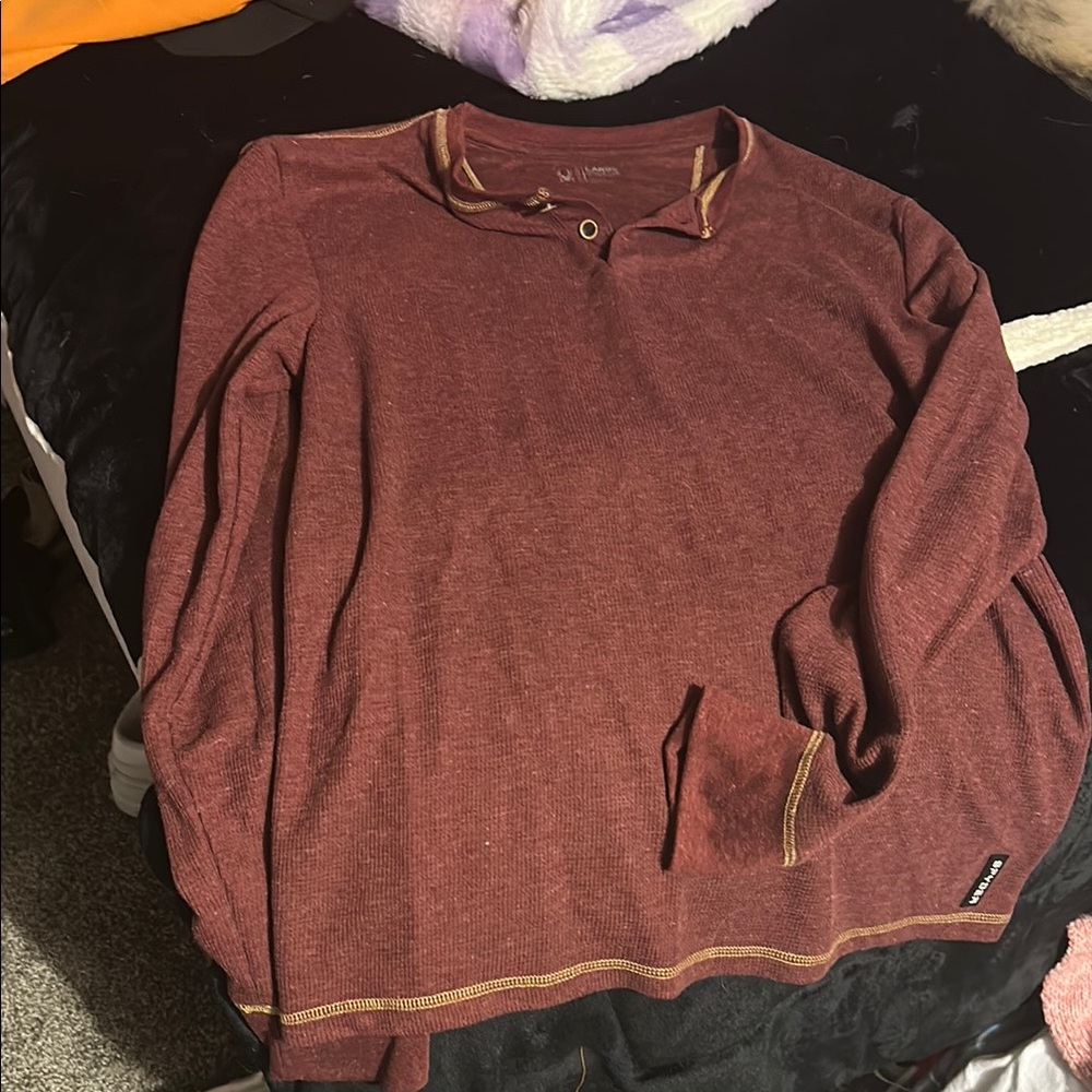 Spyder Maroon Long Sleeve Shirt